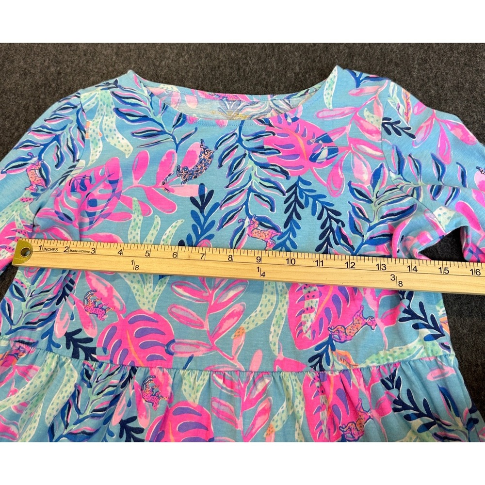 Lilly Pulitzer Mini Geanna Dress LS Multi Splendor In The Sand Girl's XL 12-14 - Picture 9 of 13